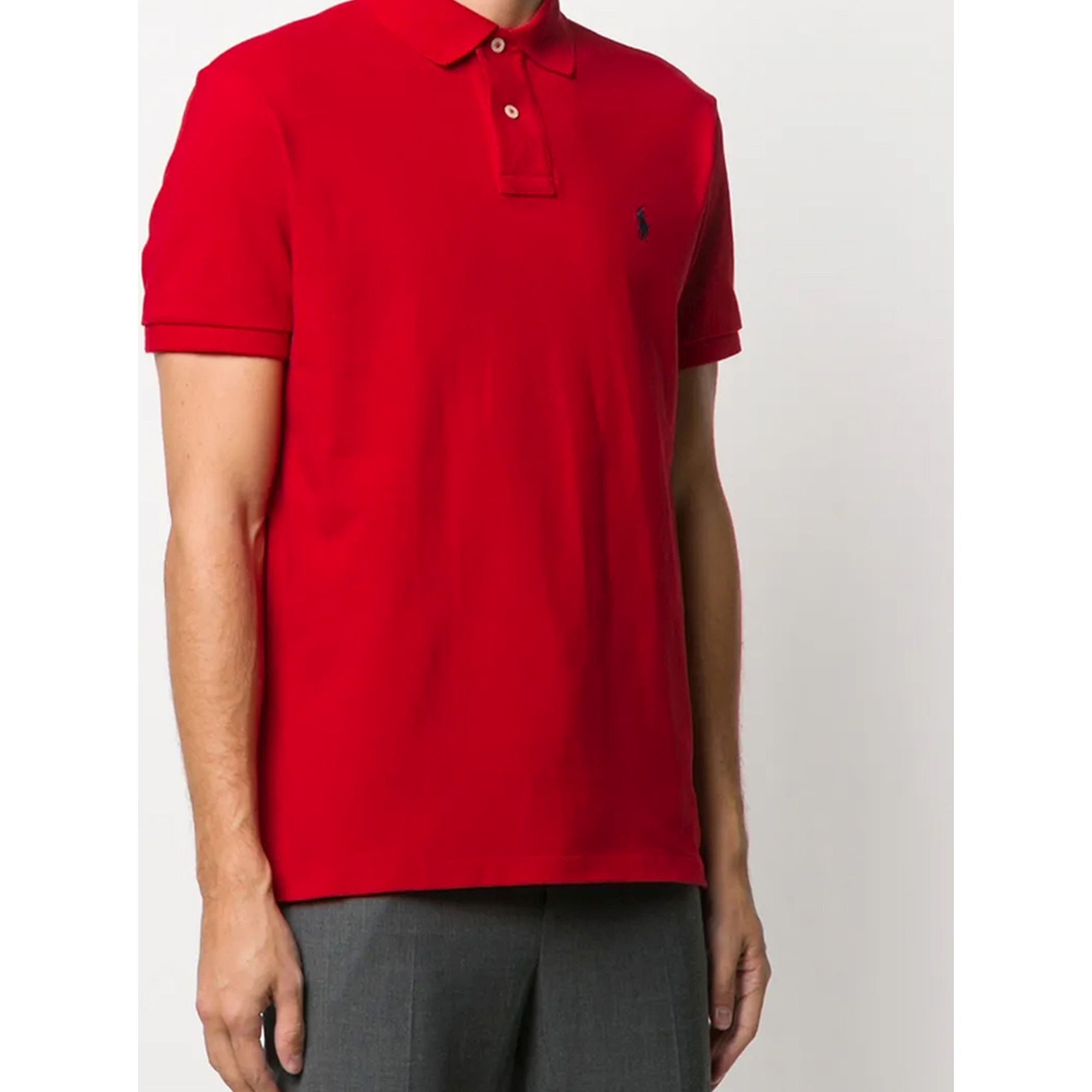 POLO RALPH LAUREN Palaidinės vyrams, Raudona, Embroidered polo shirt 2