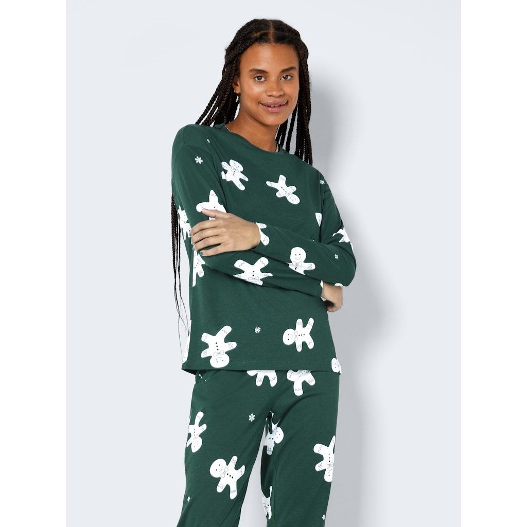 NOISY MAY Palaidinės moterims, Žalia, NMMILLE CHRISTMAS L/S 2