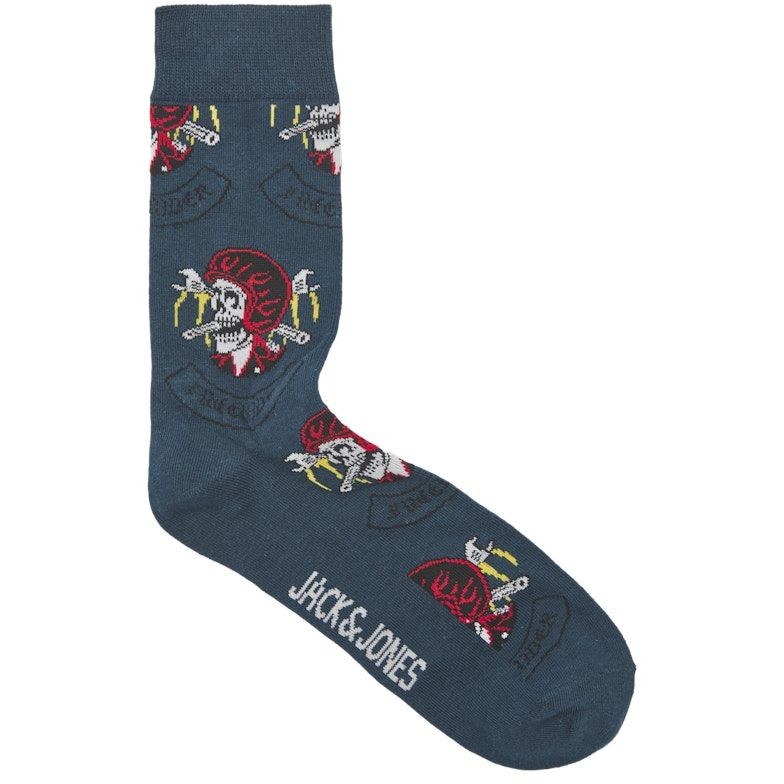 JACK & JONES Kojinės vyrams, Mėlyna, JACSUBOO SKULL SOCKS 7