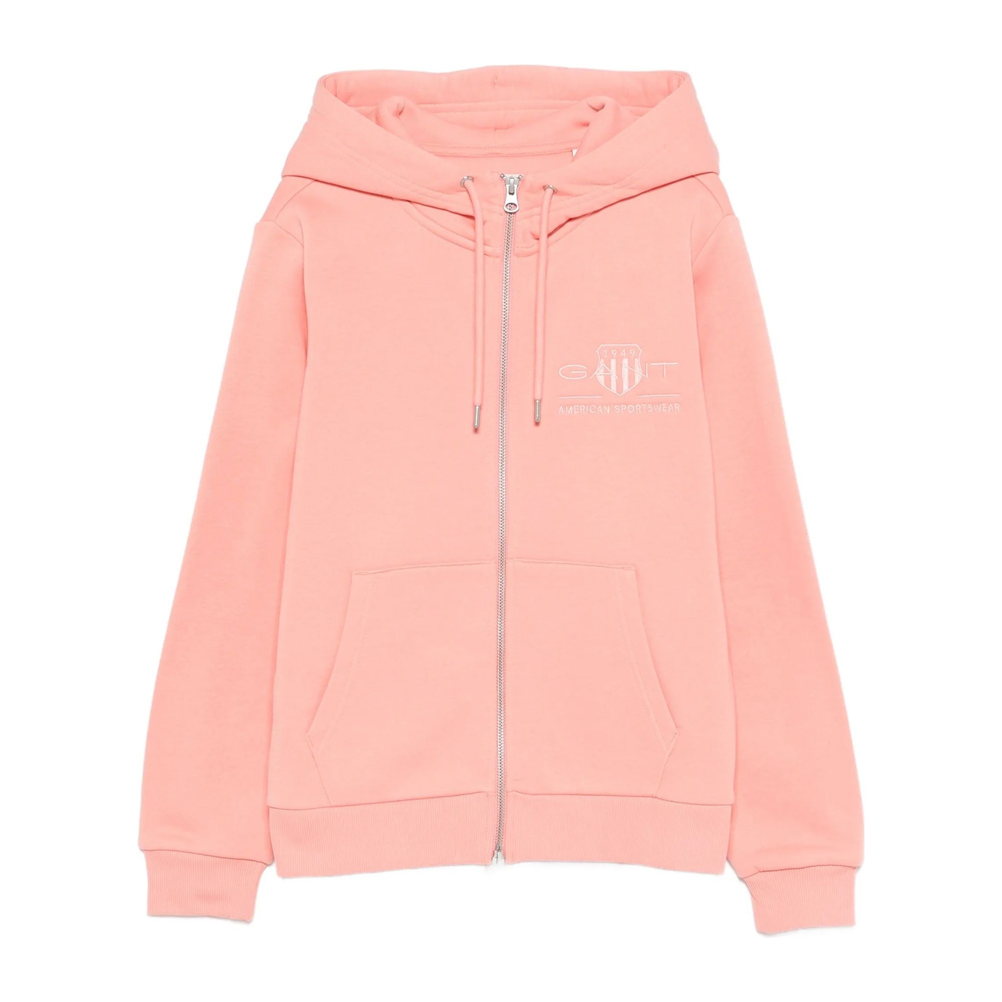 GANT Džemperis moterims, Rožinė, REG TONAL SHIELD ZIP HOODIE 1