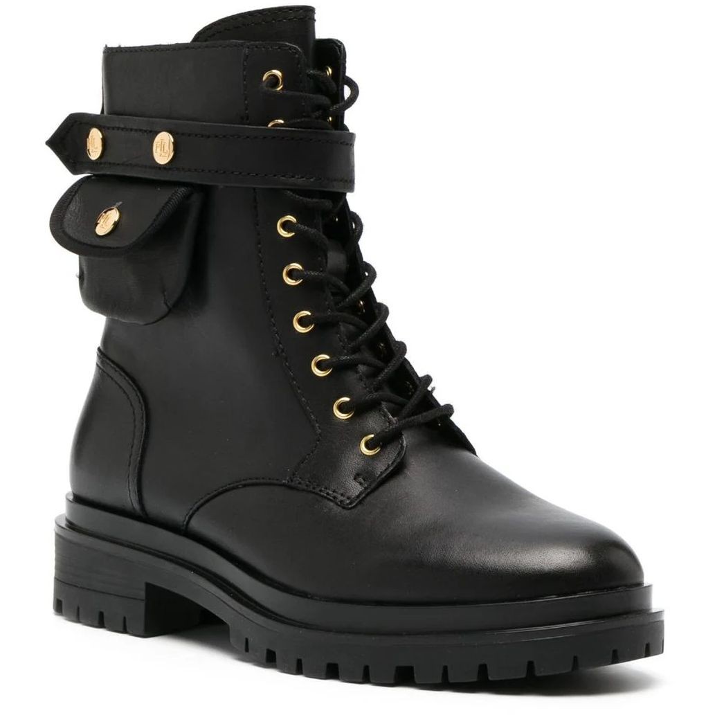 LAUREN RALPH LAUREN Auliniai moterims, Juoda, Burnished calf cammie boots 2