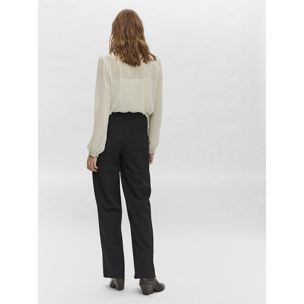 VERO MODA Kelnės moterims, Juoda, VMBECKY HW WIDE PULL 2