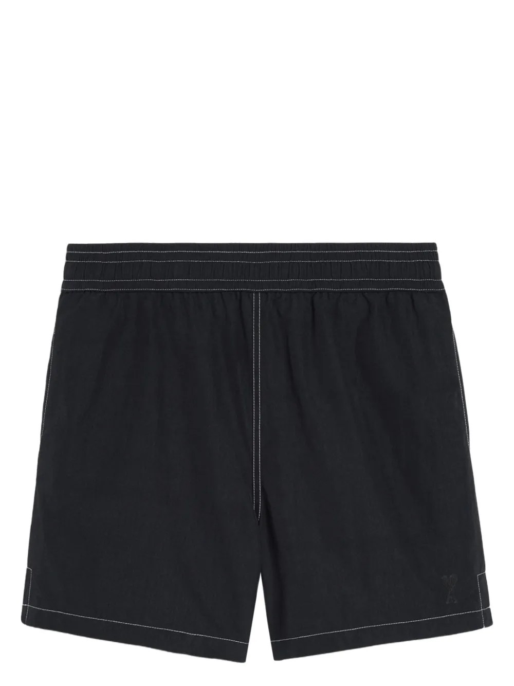 AMI PARIS Apatinė kostiumėlio dalis vyrams, Juoda, Contrast-stitching swim shorts 1