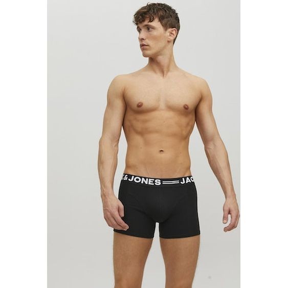 JACK & JONES Ilginti apatiniai vyrams, Juoda, SENSE TRUNKS 3-PACK NOOS 5
