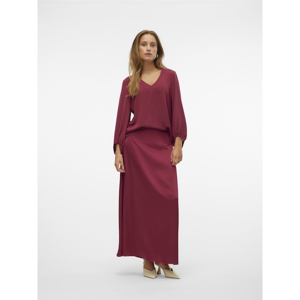 VERO MODA Palaidinės moterims, Raudona, Olivia v-neck top 6