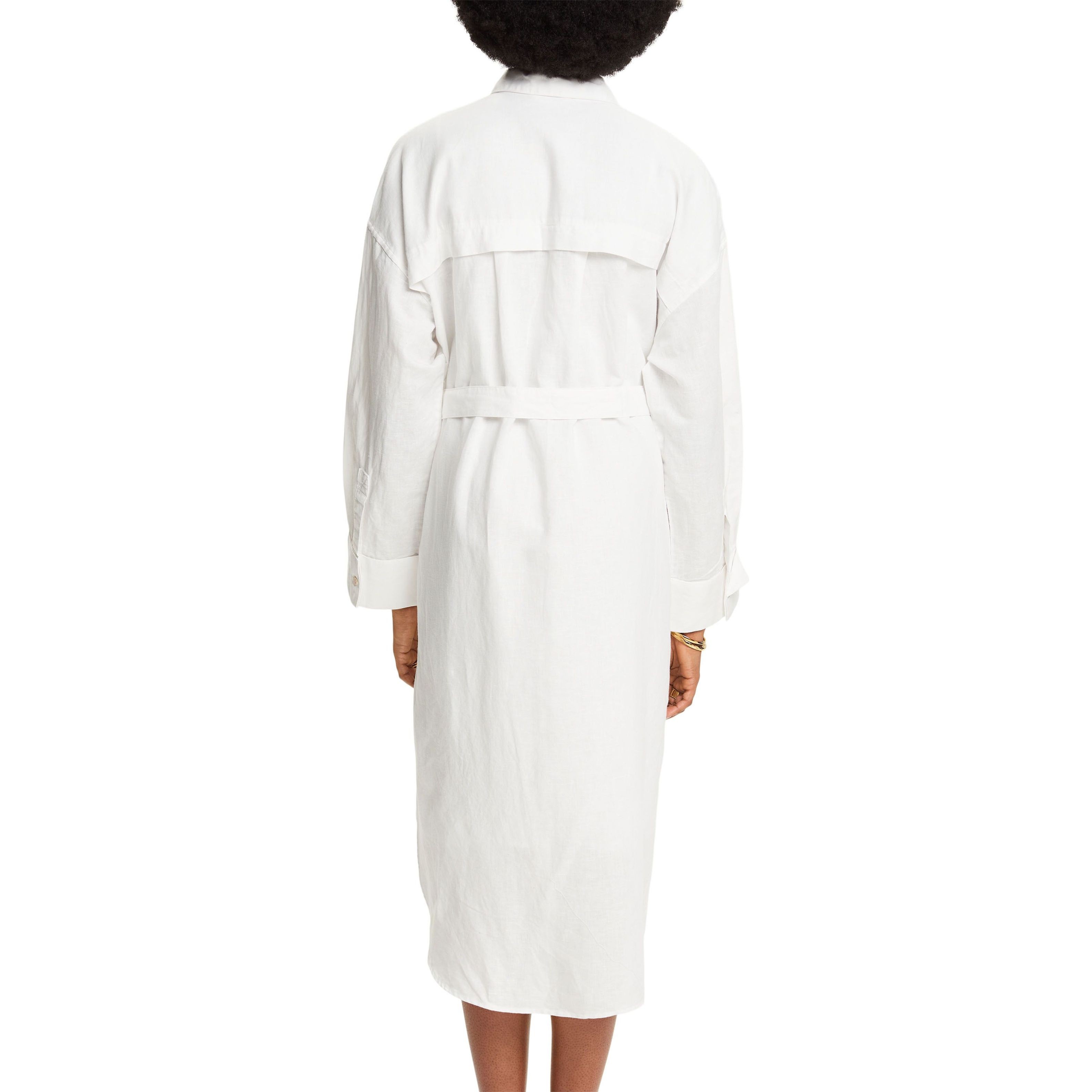 ESPRIT Midi suknelė moterims, Balta, linen dress 3