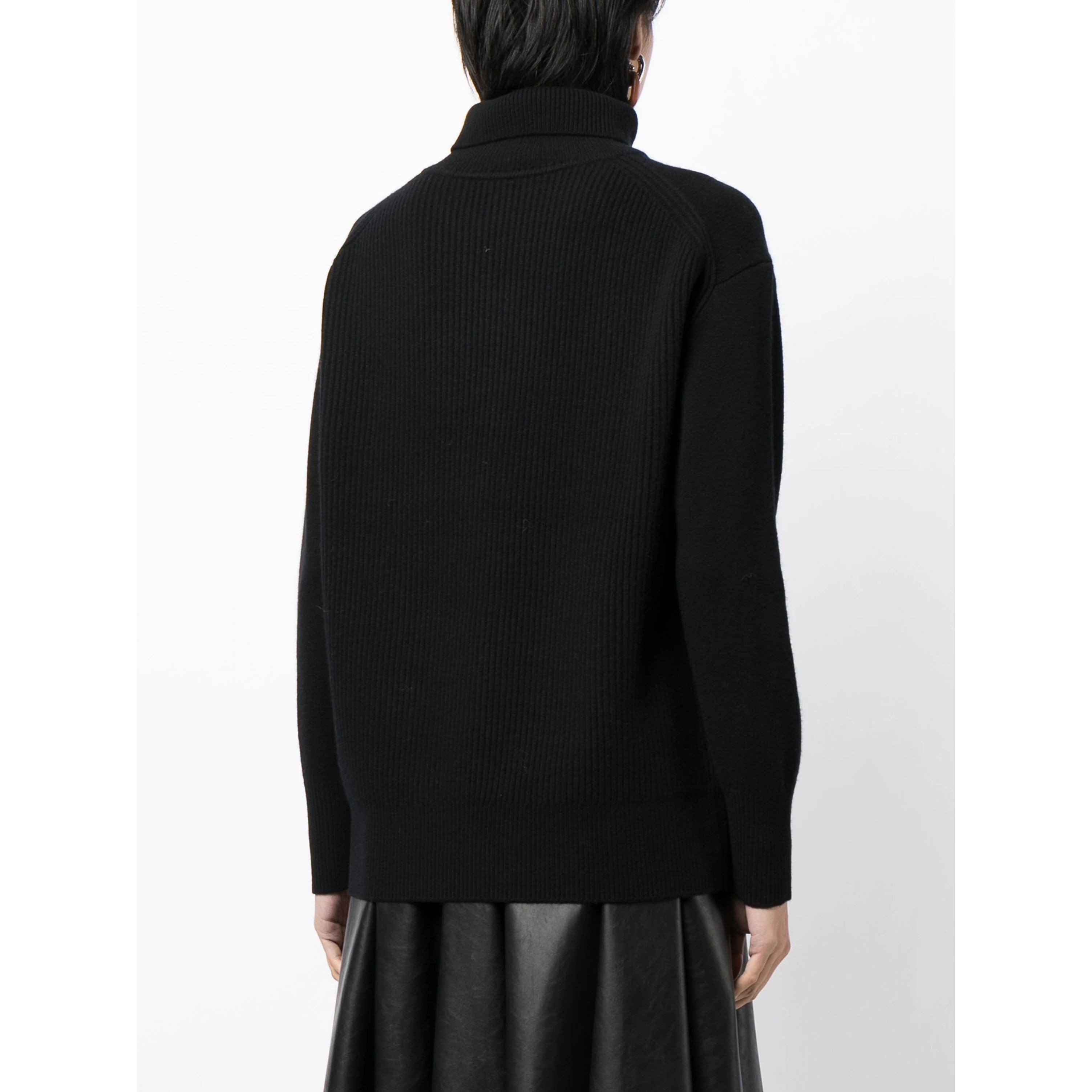 JOSEPH Megztinis moterims, Juoda, High neck soft wool sweater 3