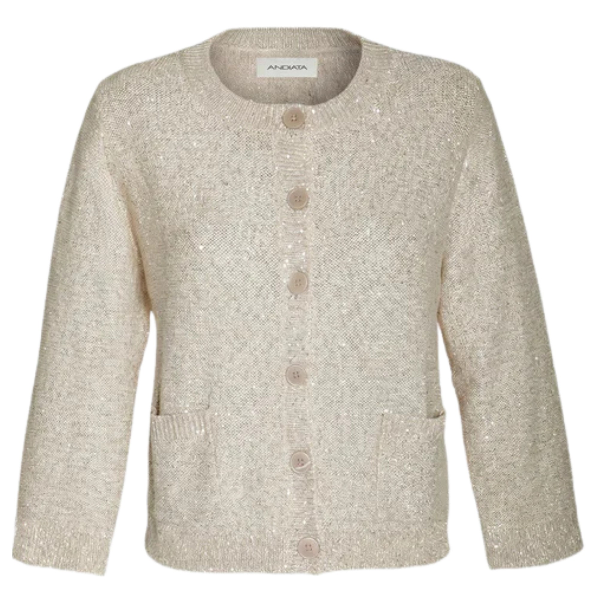 ANDIATA Megztinis moterims, Smėlio, Sweater