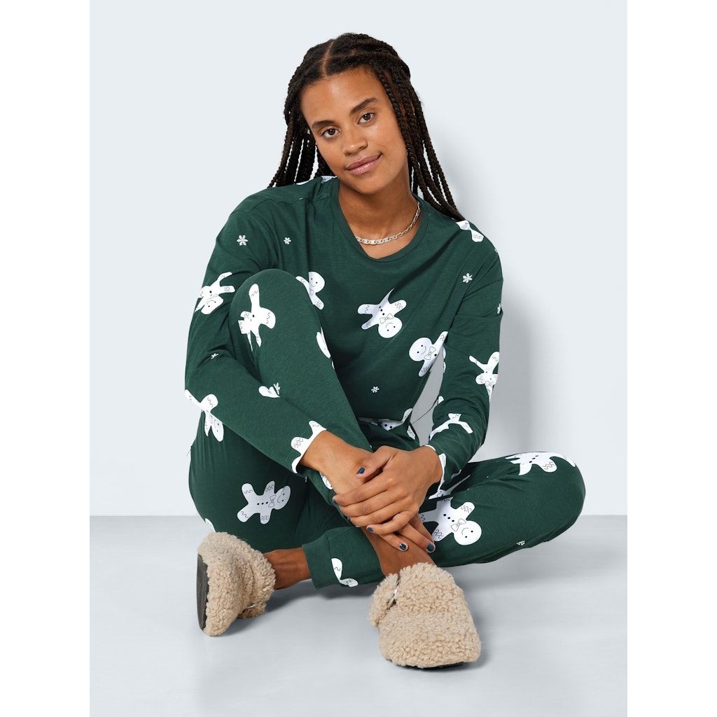NOISY MAY Palaidinės moterims, Žalia, NMMILLE CHRISTMAS L/S 6