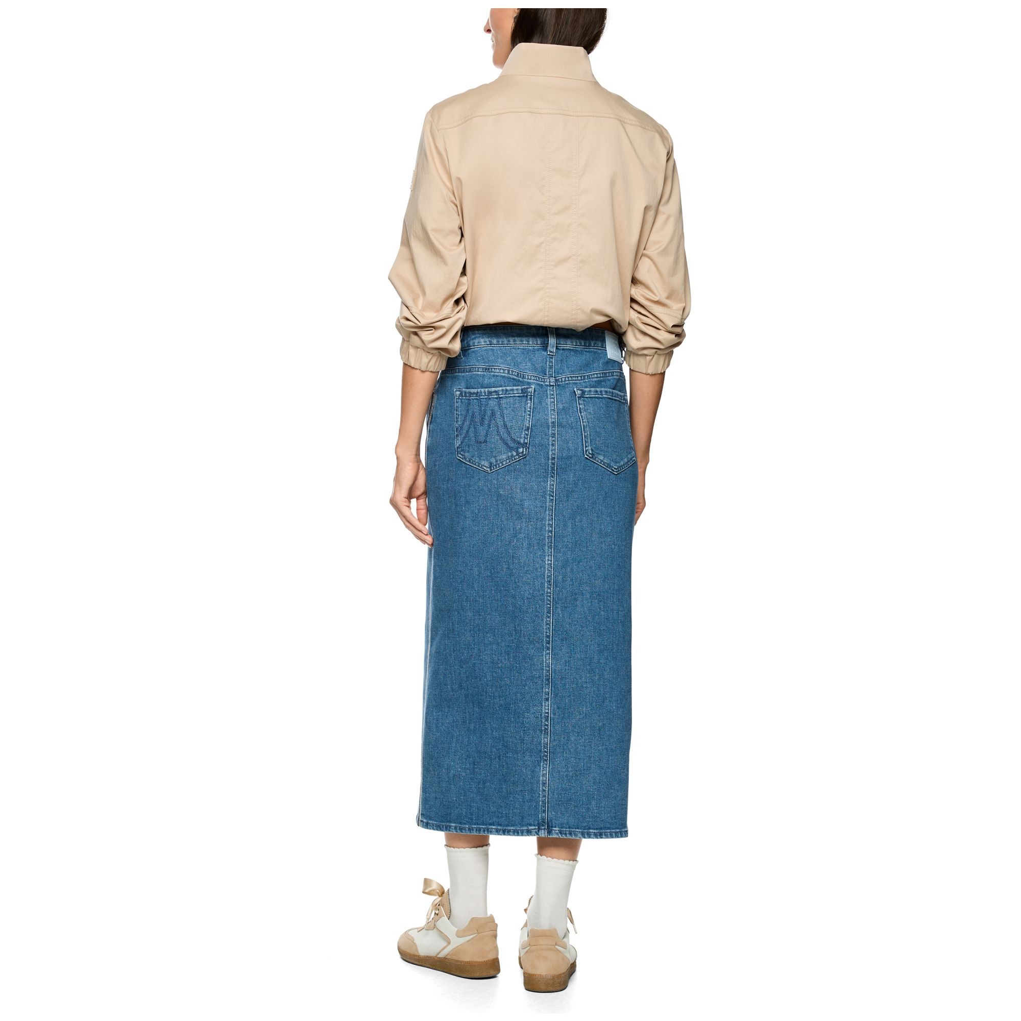 MARC CAIN Midi sijonas moterims, Mėlyna, Skirt 3