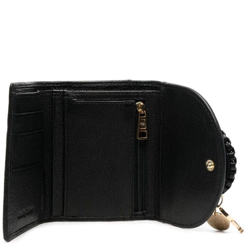SEE BY CHLOE Rankinė per petį moterims, Juoda, Hana compact wallet 3