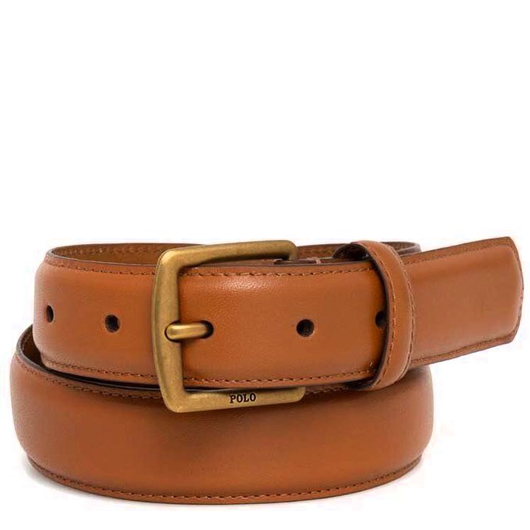 POLO RALPH LAUREN Diržas vyrams, Smėlio, Smooth leather belt 2