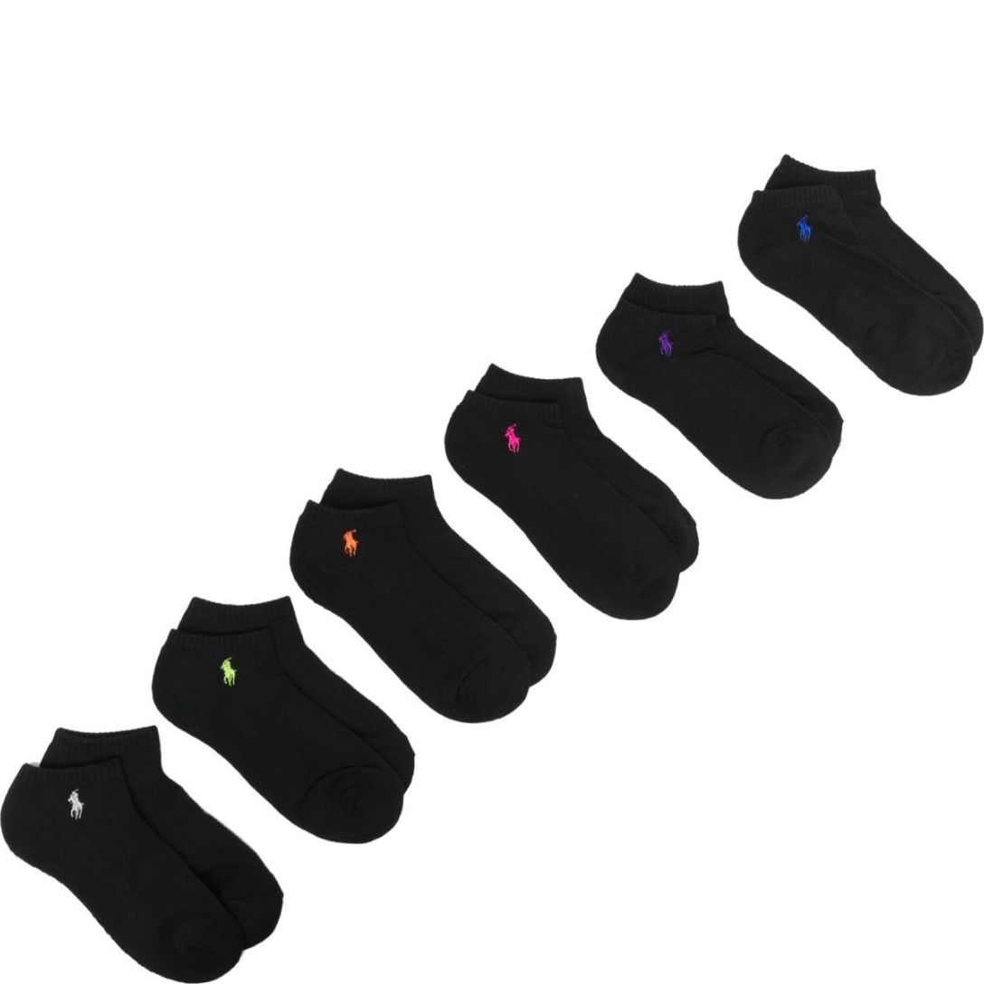 POLO RALPH LAUREN UW Kojinės moterims, Juoda, Cshn sole 6-pack socks 2