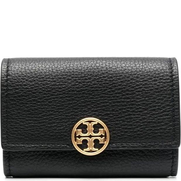 TORY BURCH Piniginė moterims, Juoda, Miller mini wallet 1
