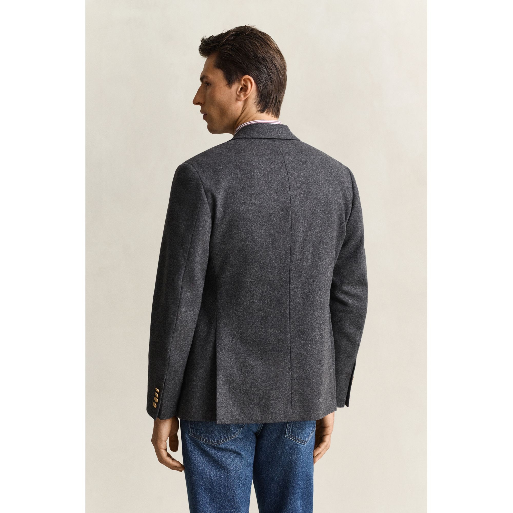 GANT Švarkas vyrams, Pilka, Wool flannel club blazer 3
