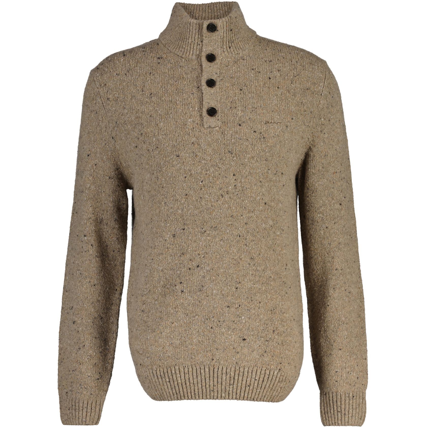 GANT Megztinis su kaklu vyrams, Ruda, wool blend neps half 1