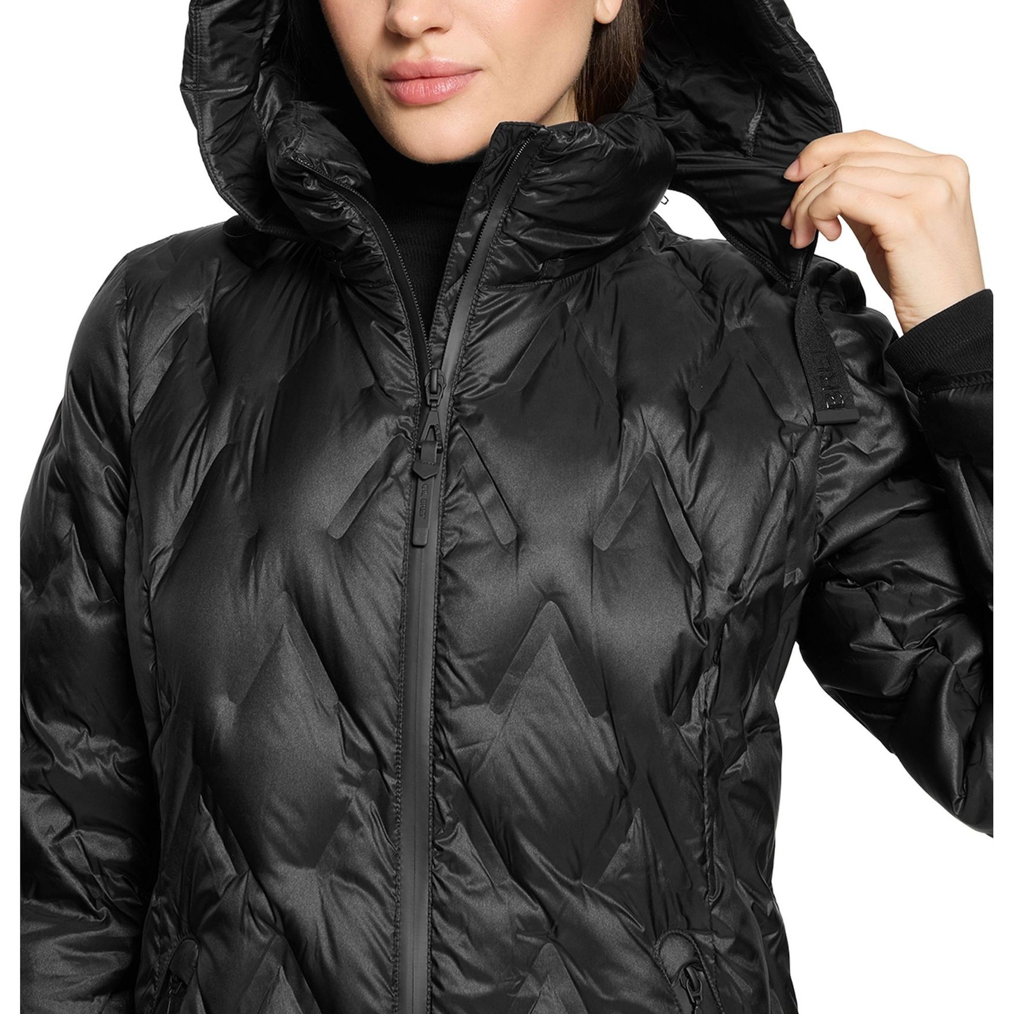 GIL BRET Pūkinis paltas moterims, Juoda, Down coat 9