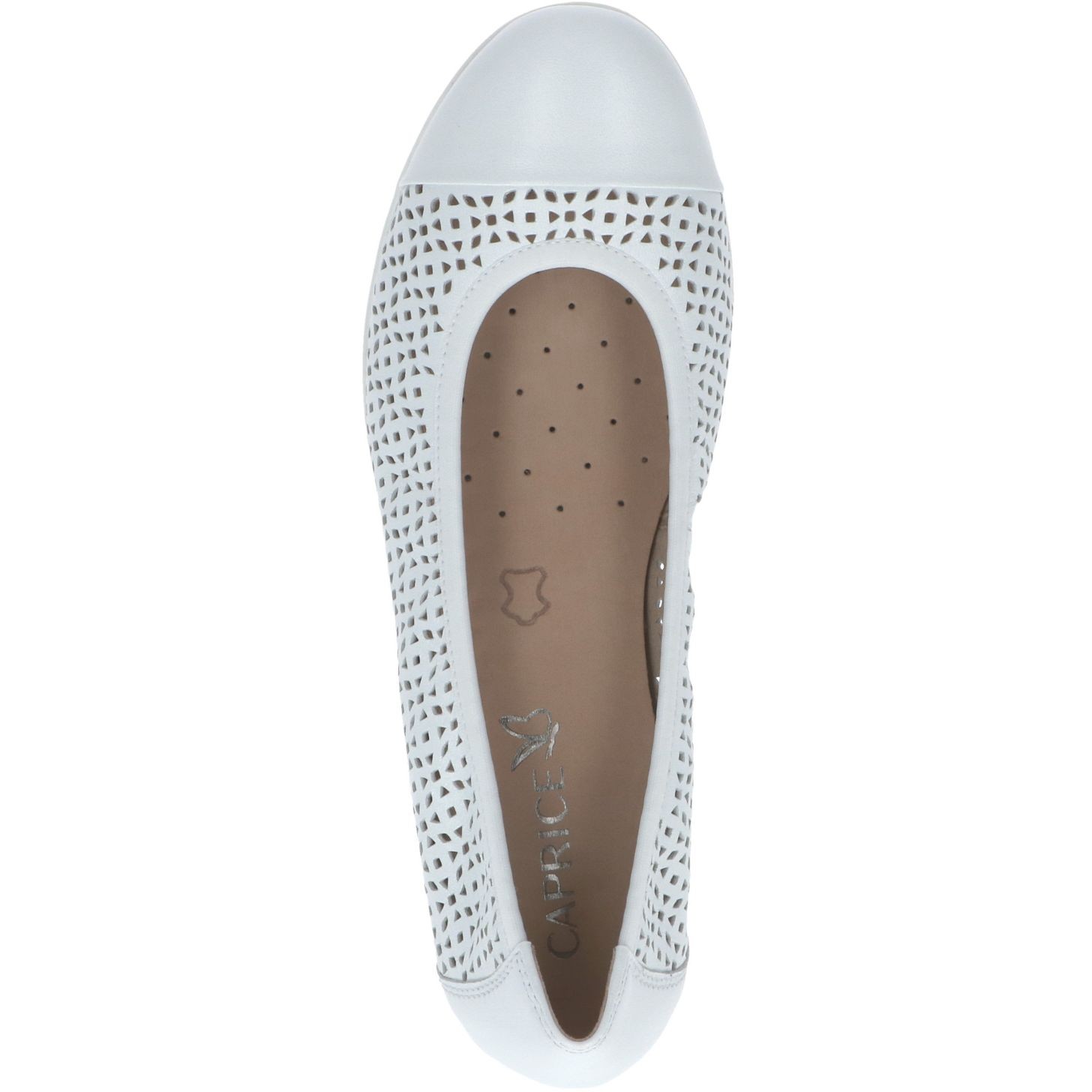 CAPRICE Balerinos moterims, Balta, Ballerinas 4