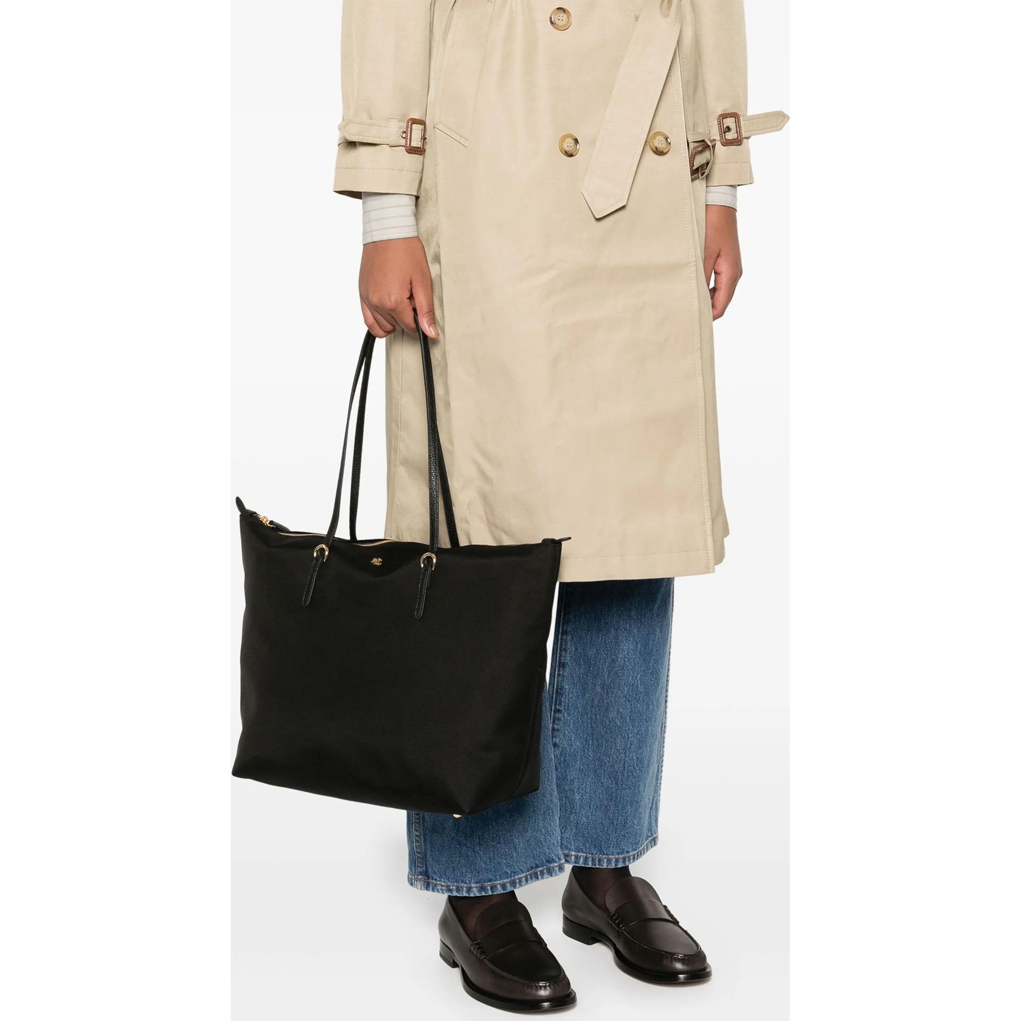 LAUREN RALPH LAUREN Pirkinių krepšys moterims, Juoda, Keaton 31 tote bag 2