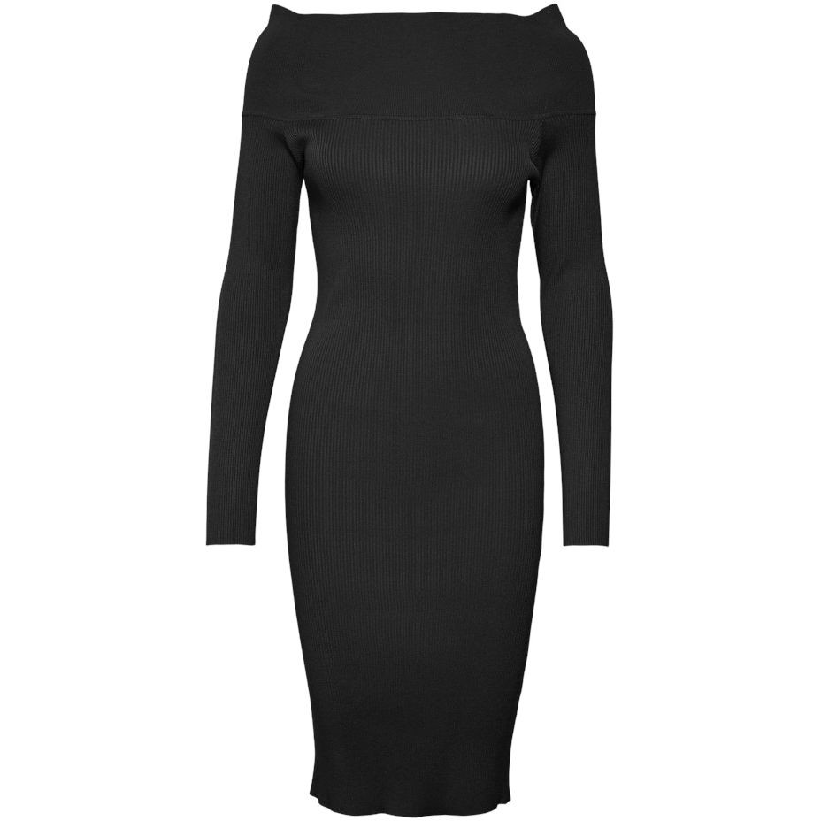 VERO MODA Mini suknelė moterims, Juoda, VMWILLOW LS OFF-SHOUL 1