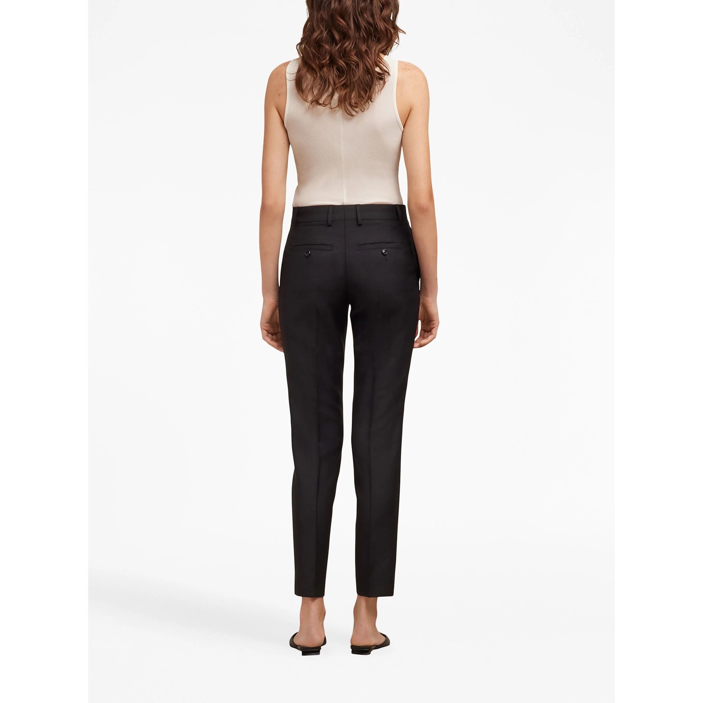 AMI PARIS Kelnės moterims, Juoda, Cigarette trousers 3