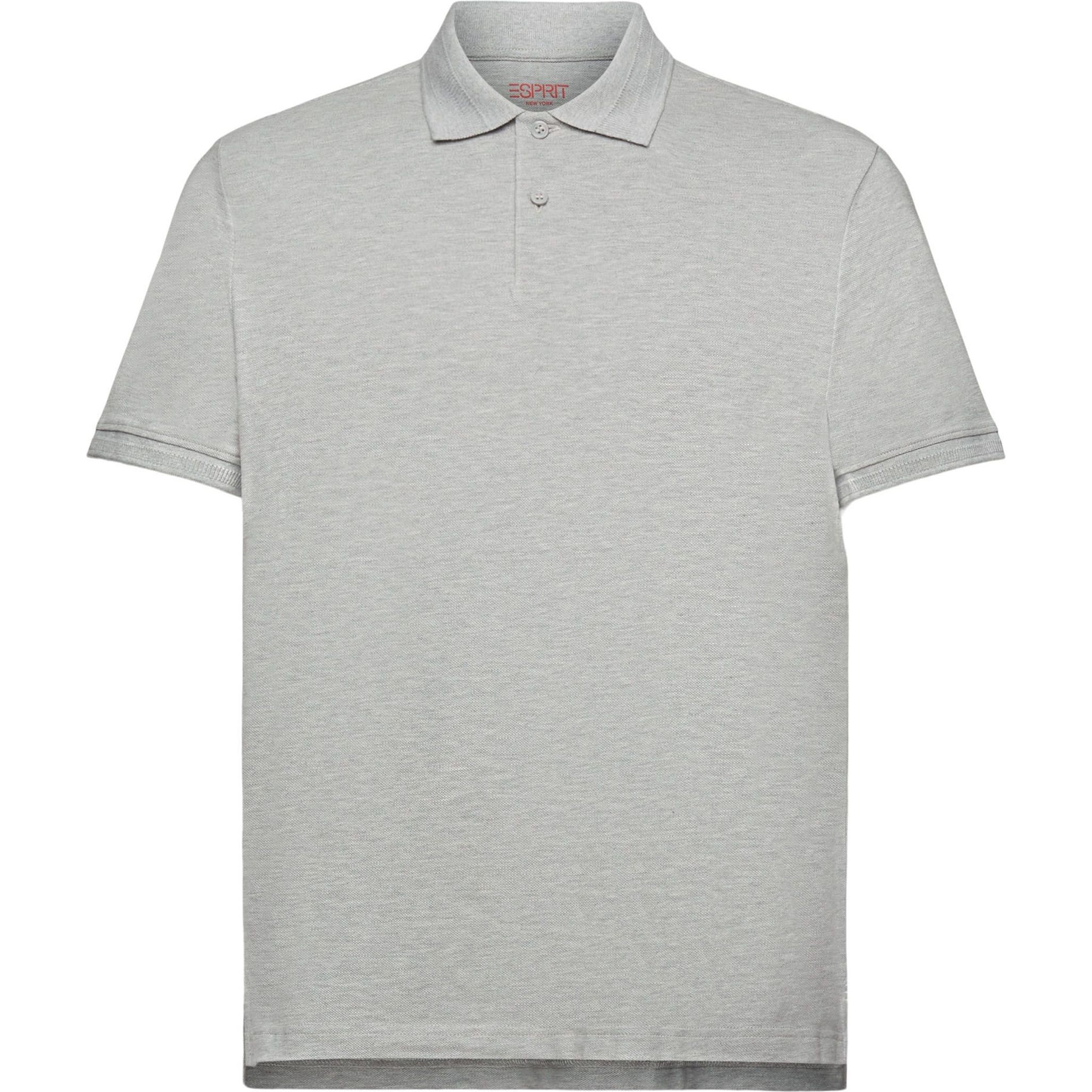 ESPRIT Polo marškiniai ilgos rank. vyrams, Pilka, Cotton Pique Polo Shirt 1