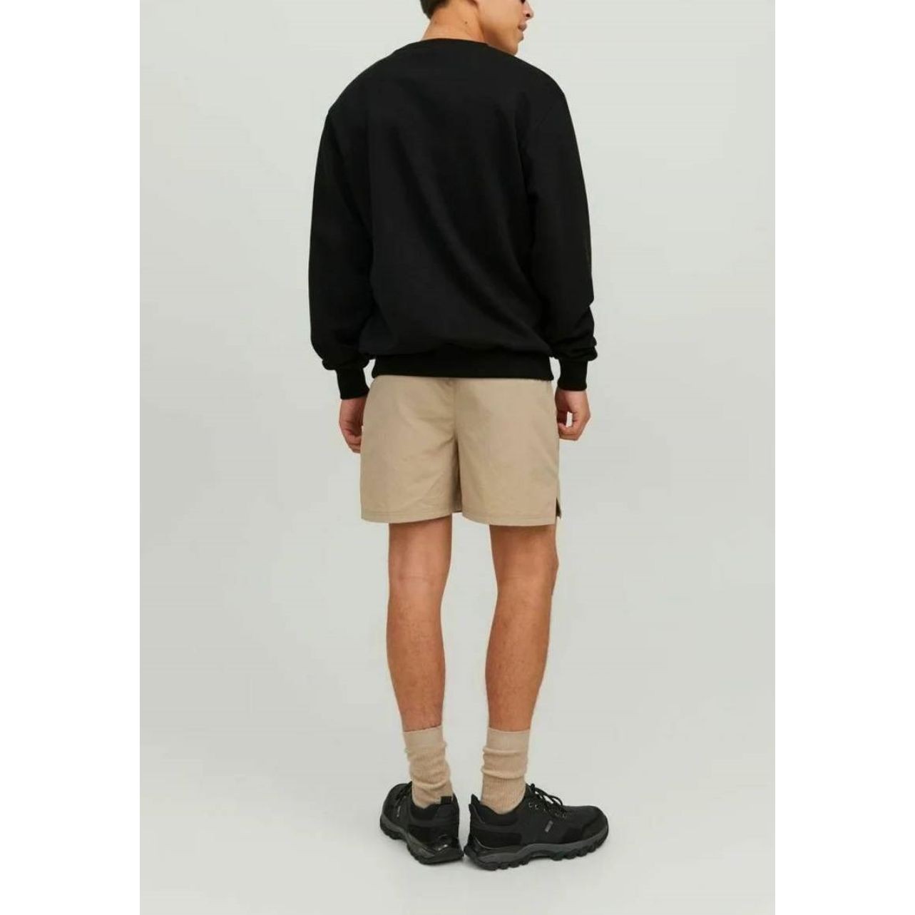 JACK & JONES Megztinis vyrams, Juoda, JORSCRIPTING SWEAT 3