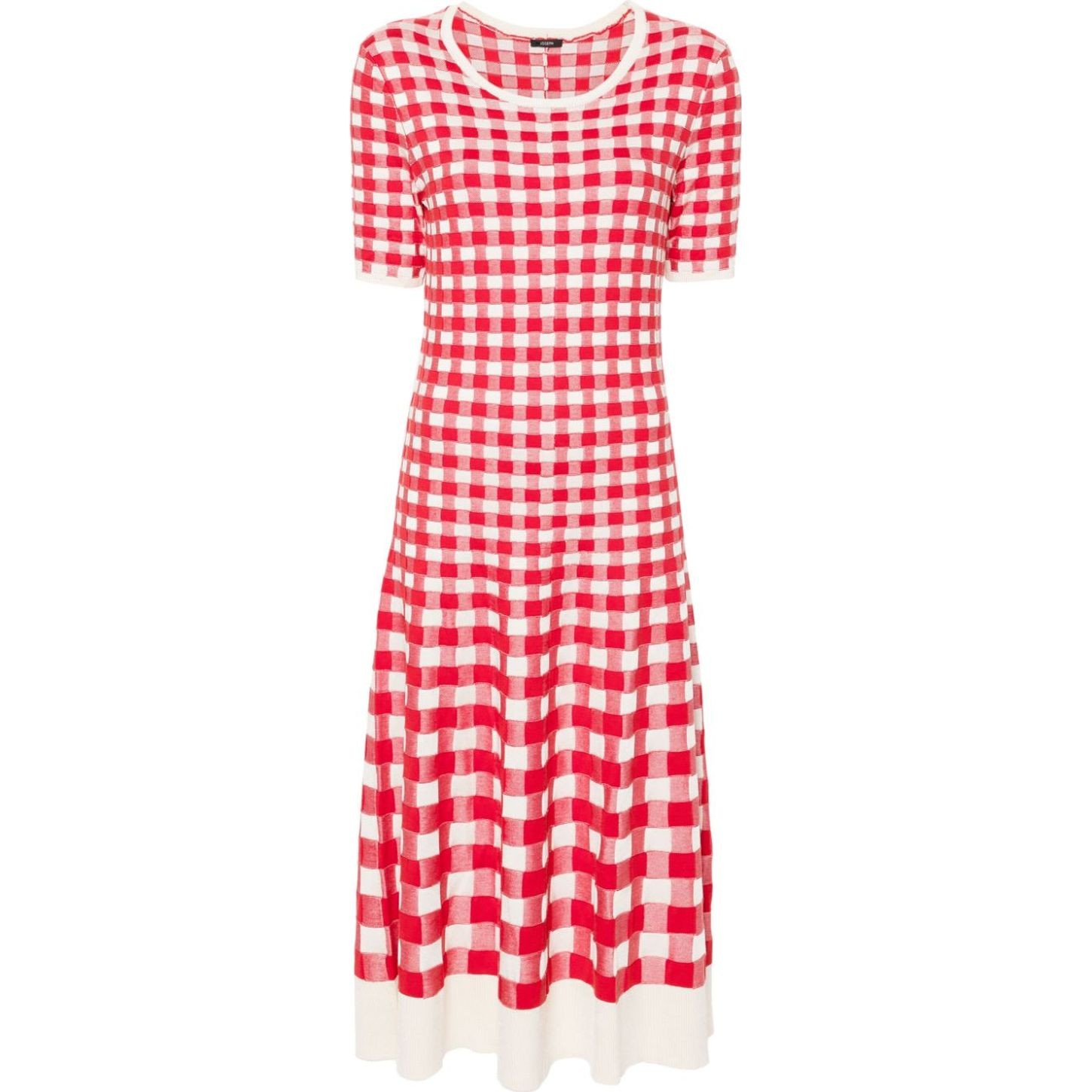 JOSEPH Maxi suknelė moterims, Raudona, Dress vichy jacquard