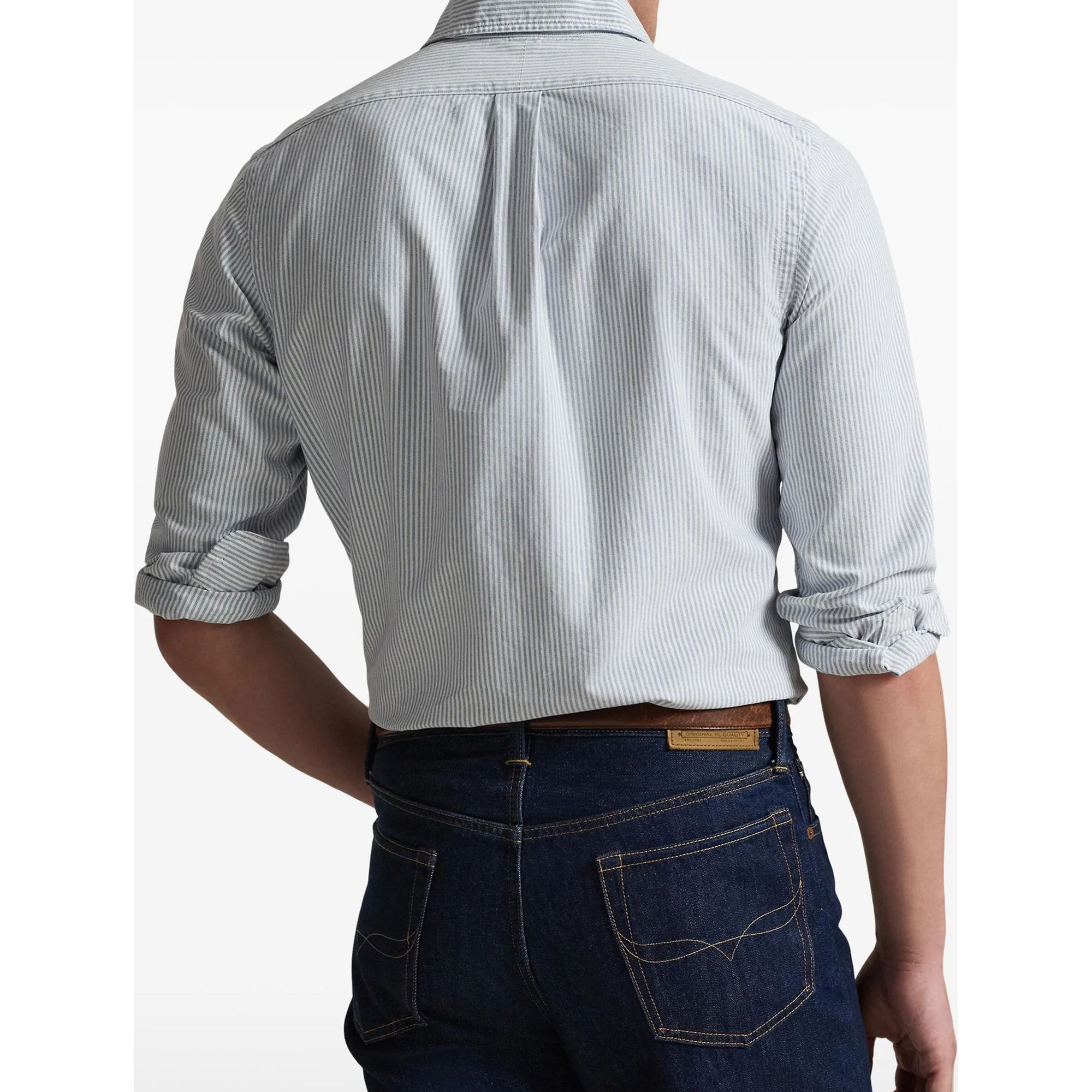 POLO RALPH LAUREN Marškiniai ilgomis rankovėmis vyrams, Mėlyna, Long sleeve-sport shirt 4