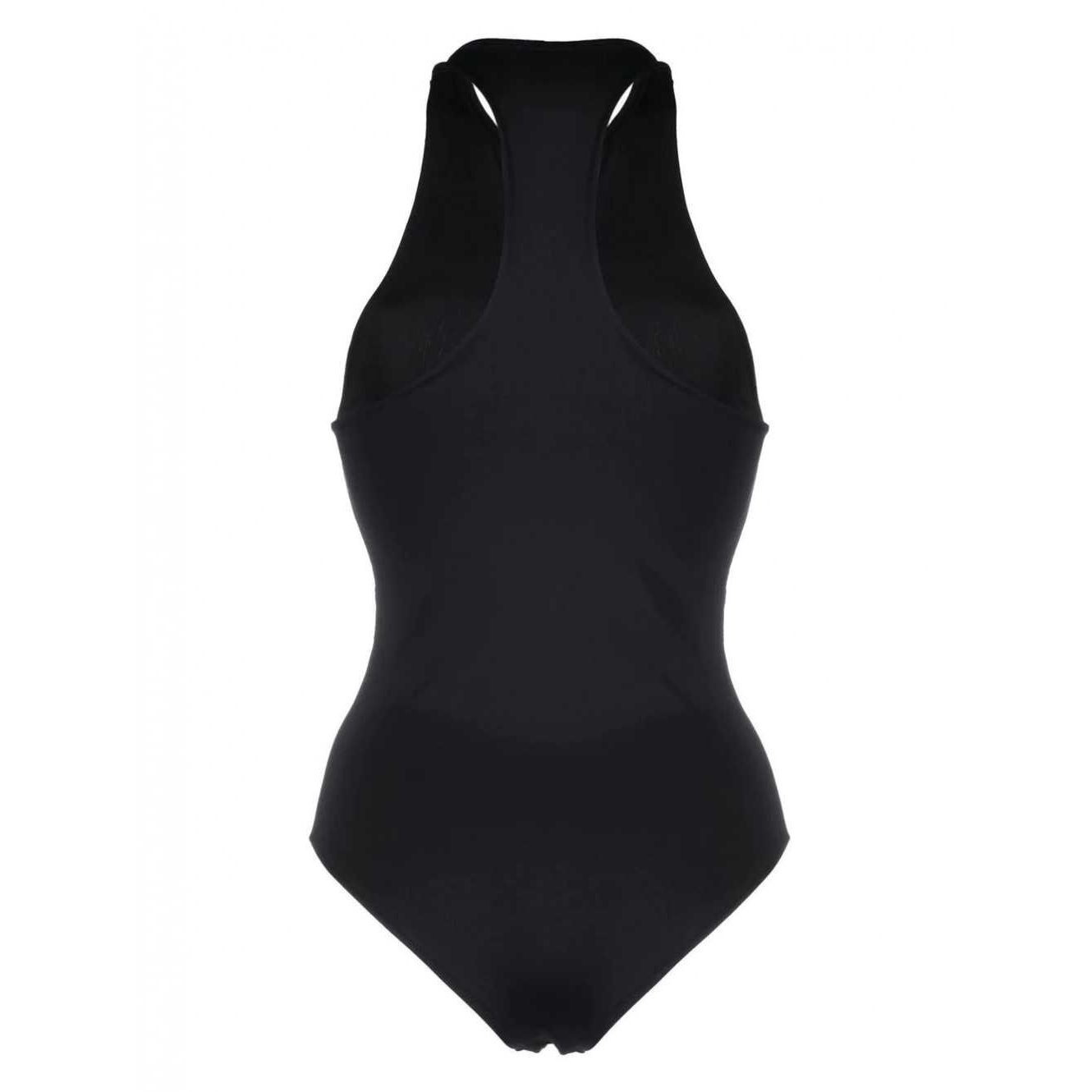 KARL LAGERFELD Maudymosi kostiumėlis moterims, Juoda, Sporty logo swimsuit 2