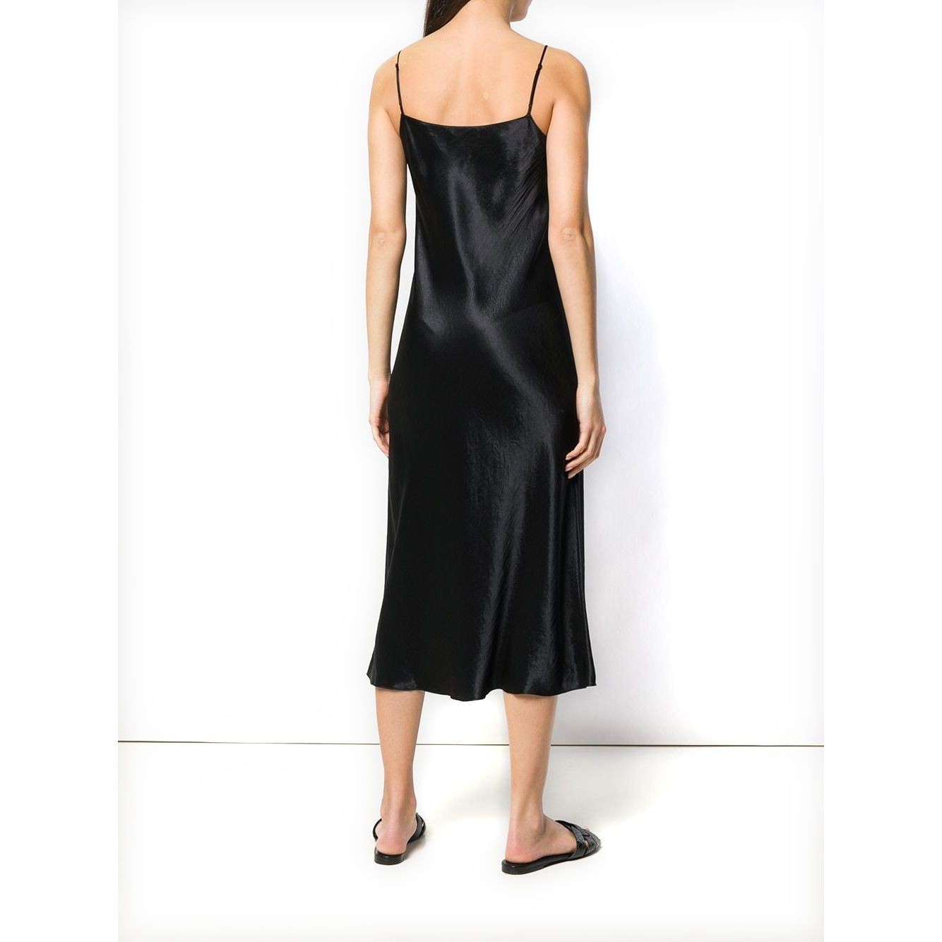 VINCE Midi suknelė moterims, Juoda, Slip dress 3