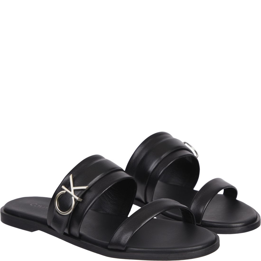 CALVIN KLEIN Šlepetės moterims, Juoda, Almond slide 1