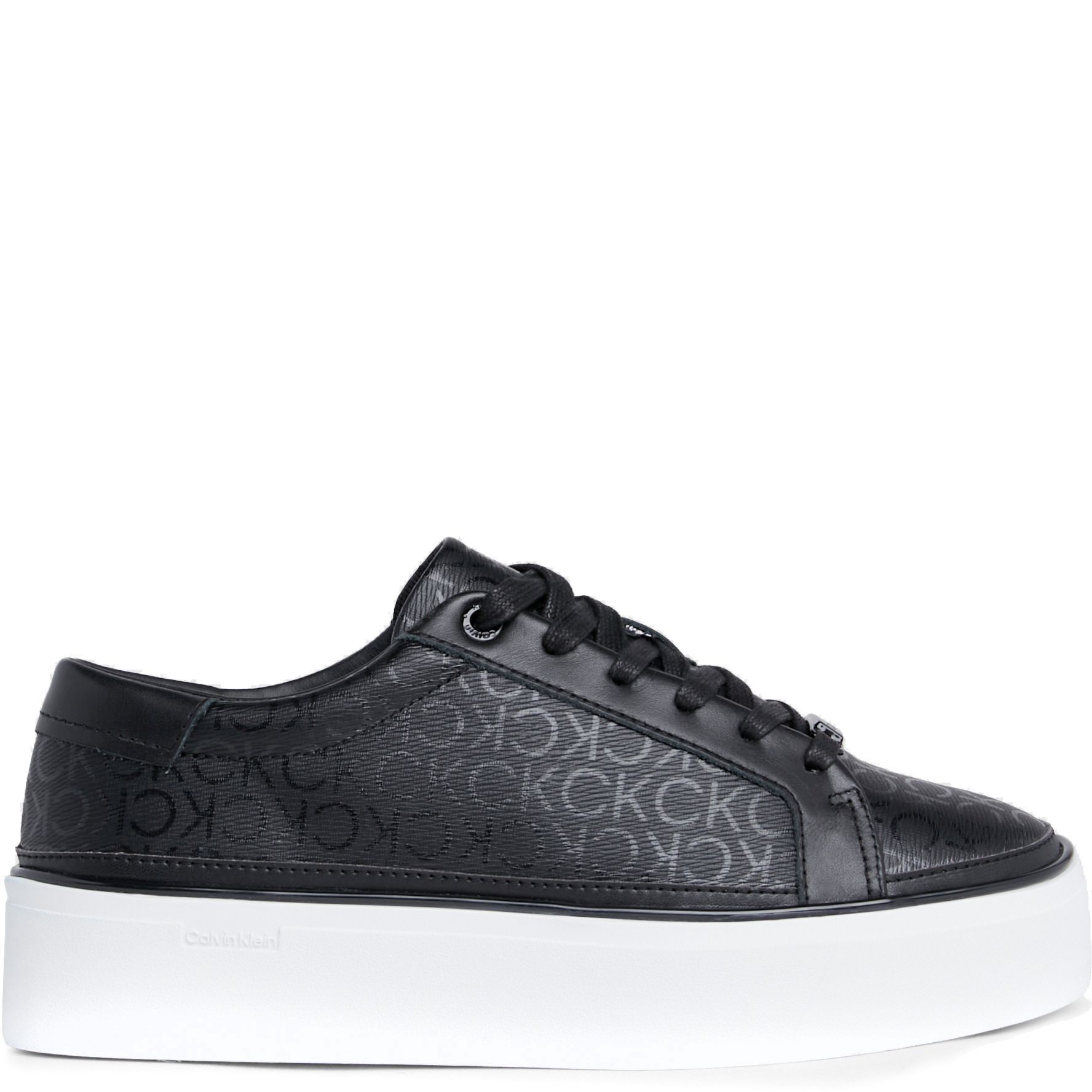 CALVIN KLEIN Laisvalaikio bateliai moterims, Juoda, Flatform cup lace up leisure 2