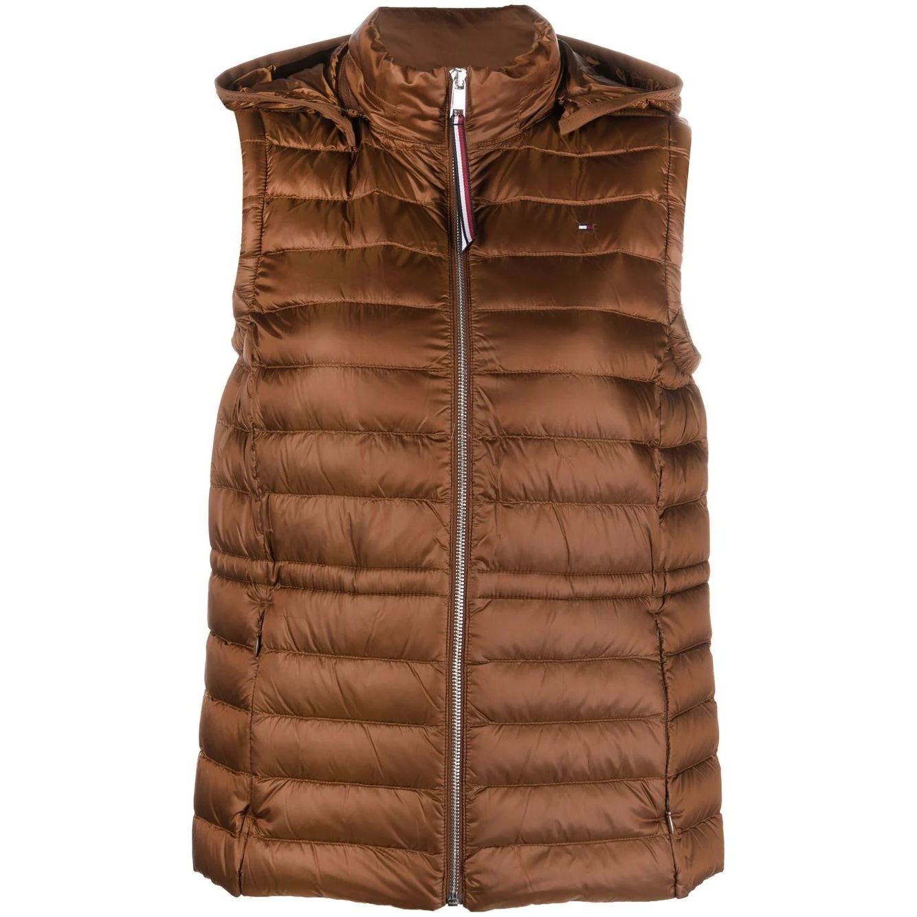 TOMMY HILFIGER Pūkinė liemenė moterims, Ruda, Feminine lw down vest 1
