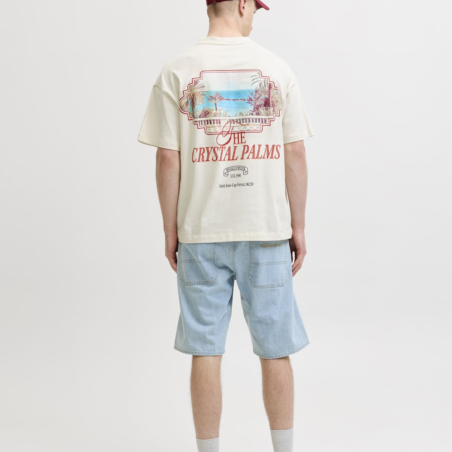 JACK & JONES Marškinėliai vyrams, Smėlio, Sanremo back 5