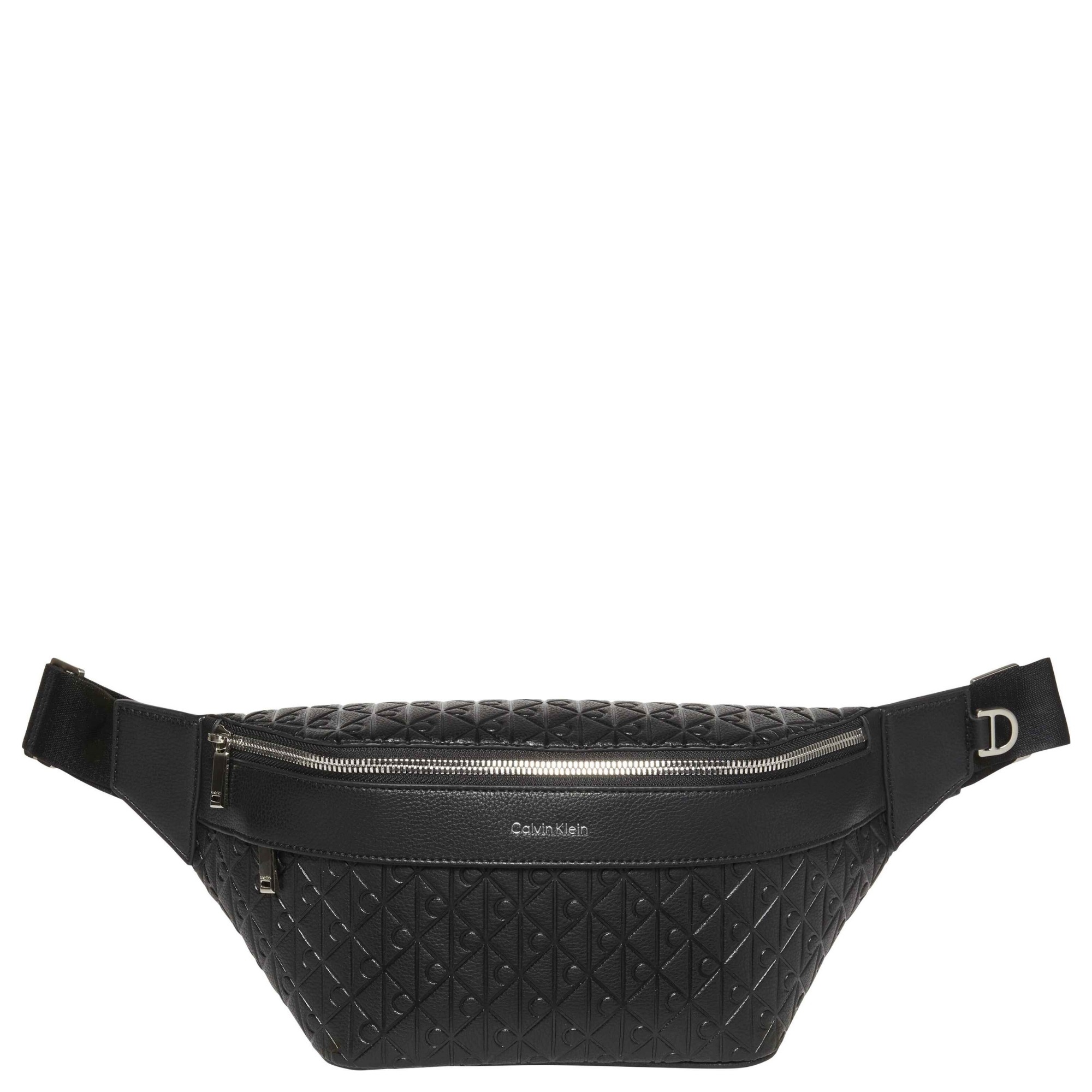 CALVIN KLEIN Rankinė per juosmenį vyrams, Juoda, emblem aop emboss waistbag 1