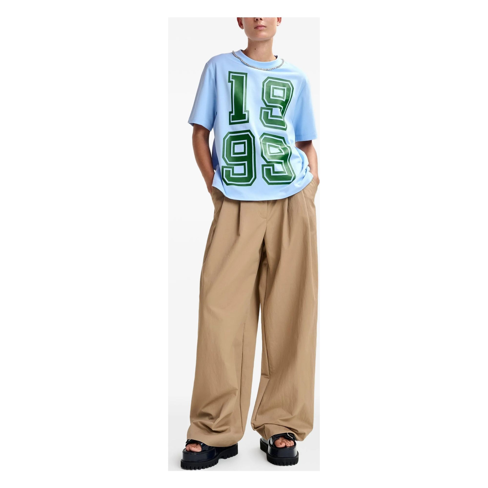 ESSENTIEL ANTWERP Marškinėliai trump. rankovėmis moterims, Mėlyna, 2 printed fit tee 2