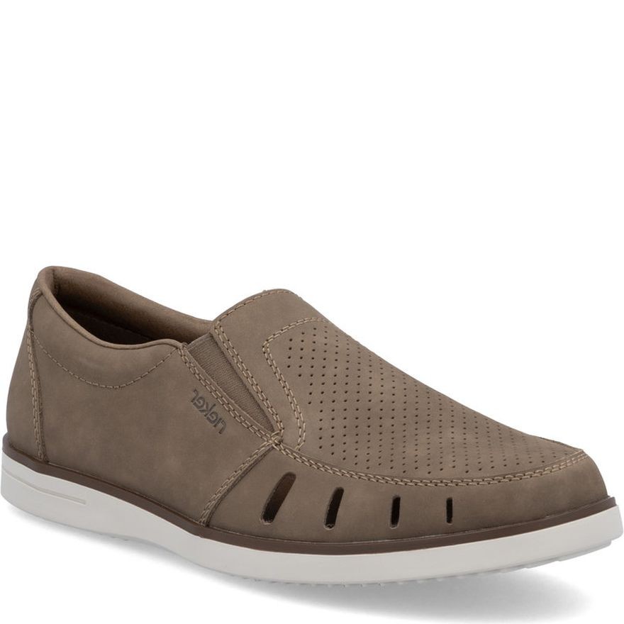 RIEKER Loaferiai vyrams, Ruda, Slipper 1