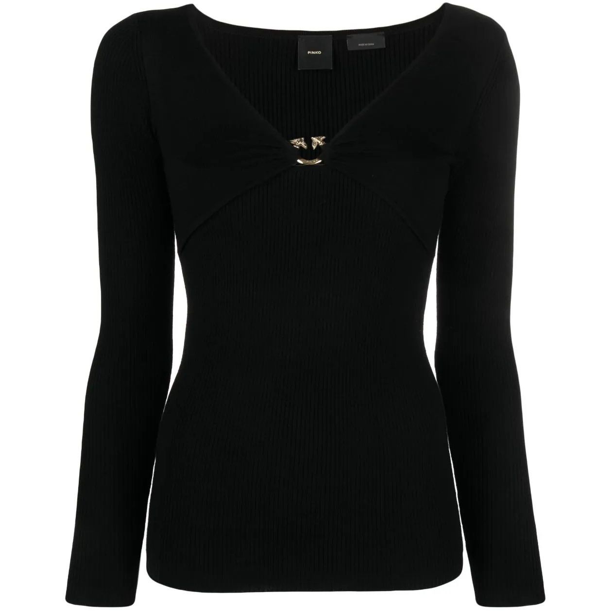 PINKO Megztinis moterims, Juoda, Giraffa sweater 1
