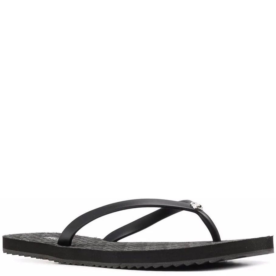 MICHAEL KORS Pliažo šlepetės per pirštą moterims, Juoda, Jinx flip flops 1