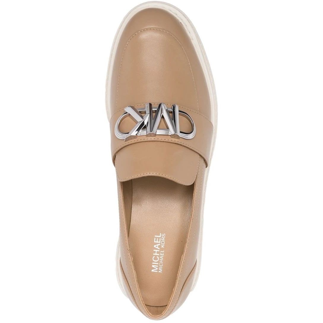 MICHAEL KORS Loaferiai moterims, Ruda, Parker leather loafer 4