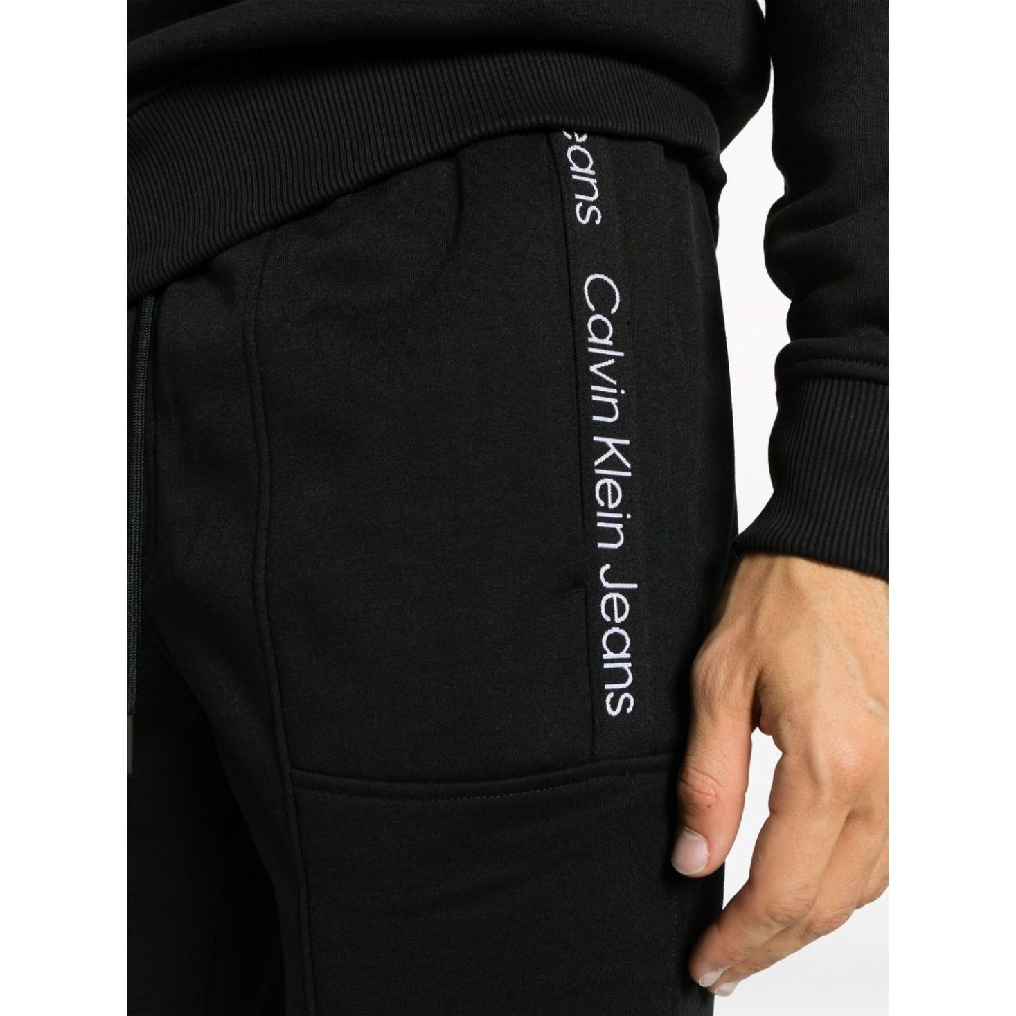 CALVIN KLEIN JEANS Šortai vyrams, Juoda, Logo tape hwk short 4