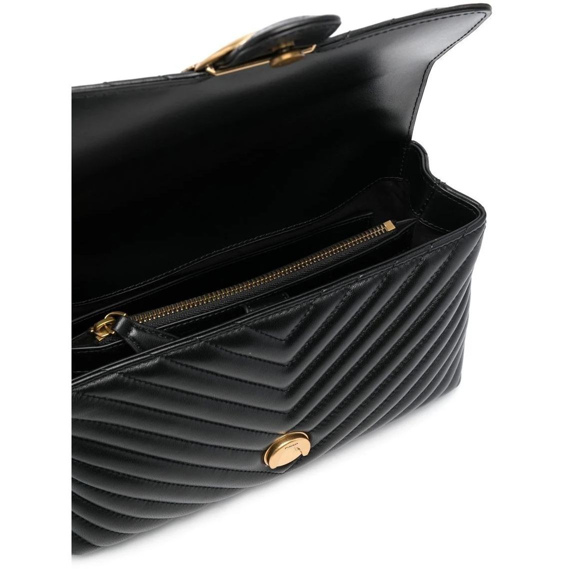 PINKO Rankinė per petį moterims, Juoda, Love puff baby crossbody 4