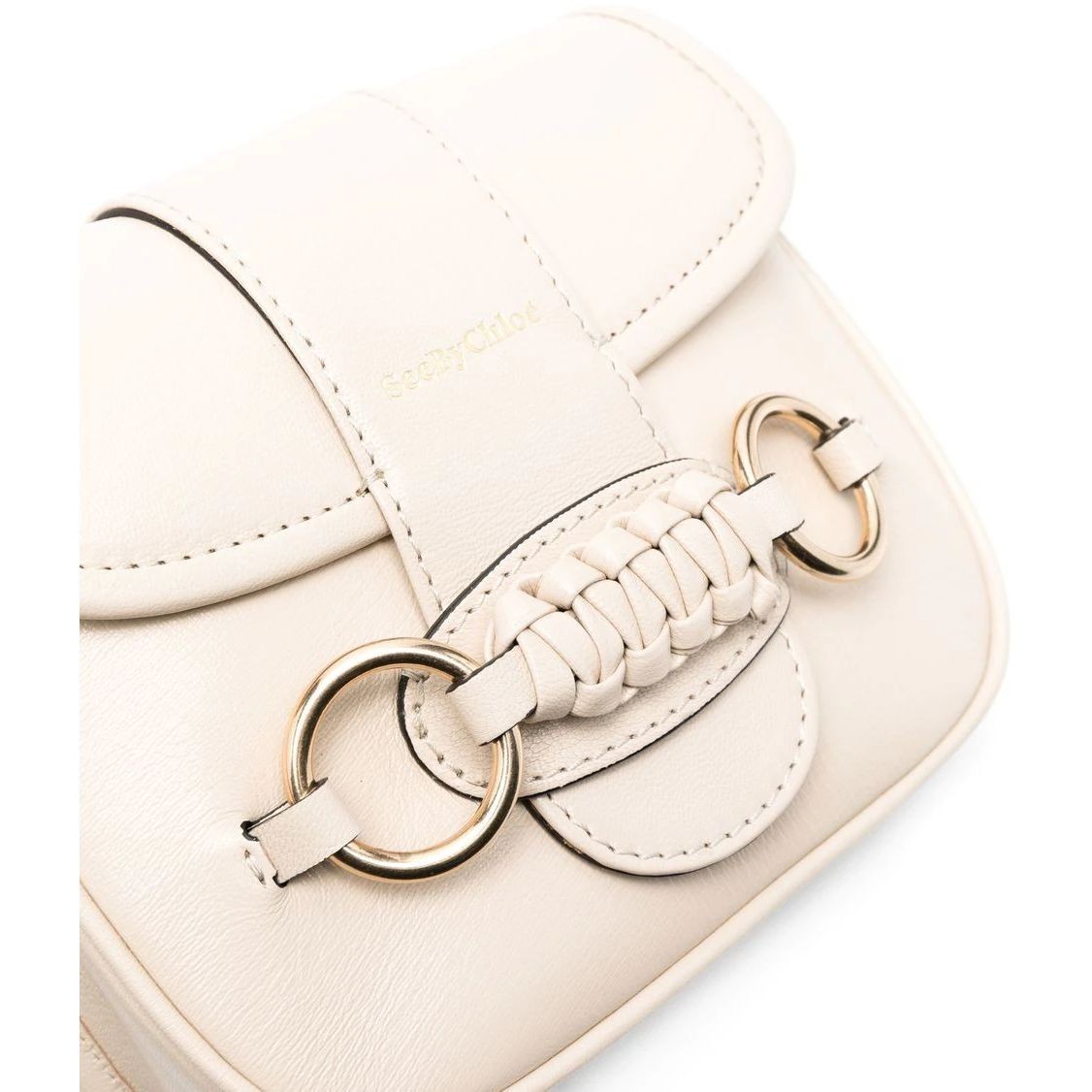 SEE BY CHLOE Rankinė per petį moterims, Smėlio, Saddie satchel bag 3