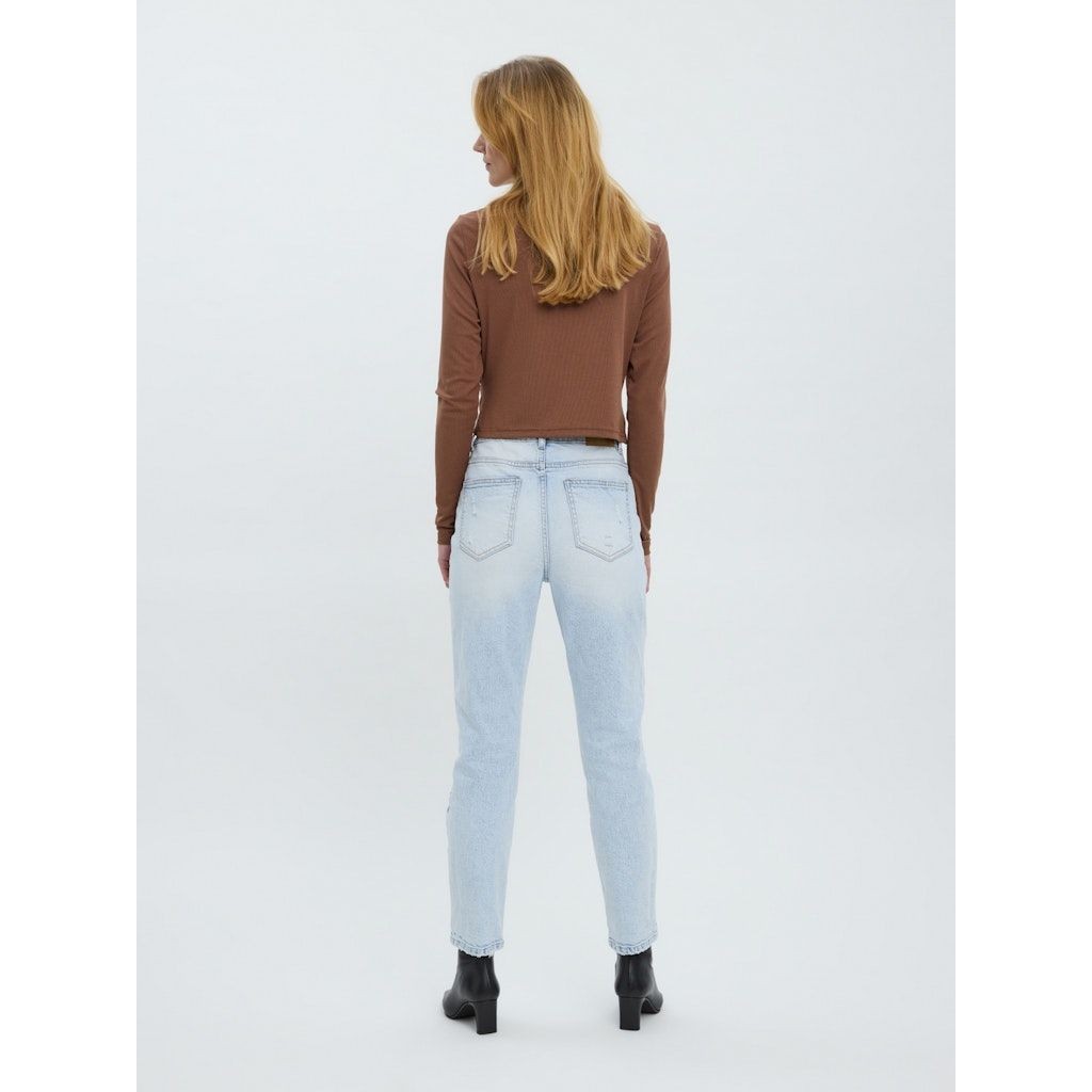 VERO MODA Tiesūs džinsai moterims, Mėlyna, VMBRENDA HR STRAIGHT 3