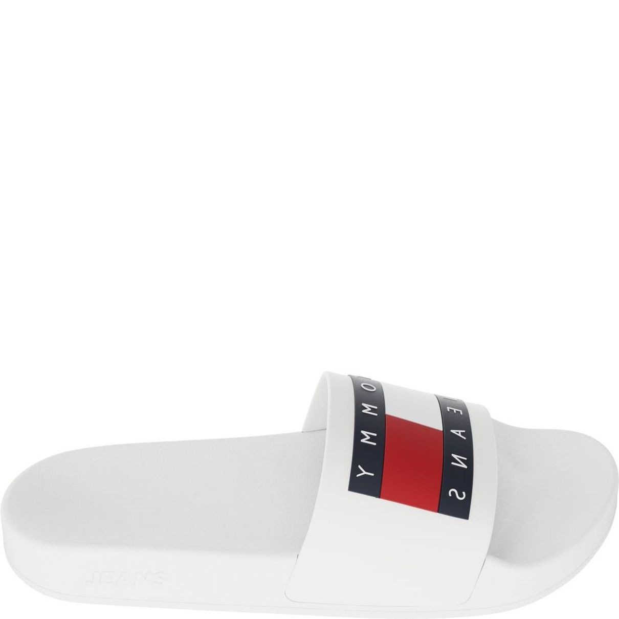 TOMMY JEANS Guminės šlepetės moterims, Smėlio, Flag pool slides 2
