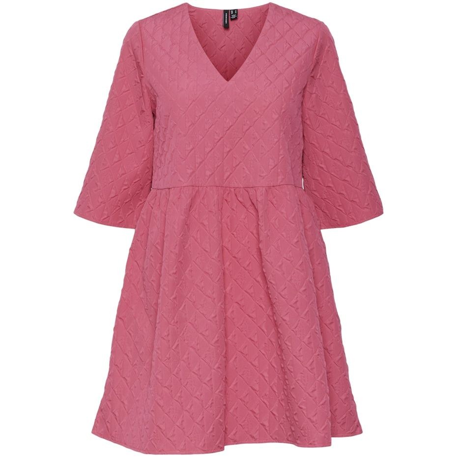VERO MODA Mini suknelė moterims, Rožinė, VMFRY 3/4 SHORT DRESS 1