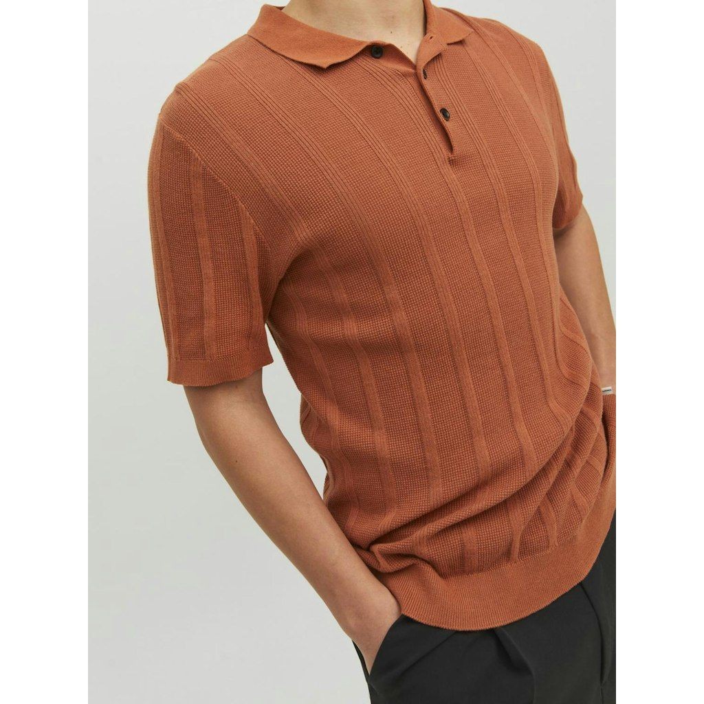 JACK & JONES Megztinis vyrams, Ruda, JPRBLUDEAN KNIT POLO 5