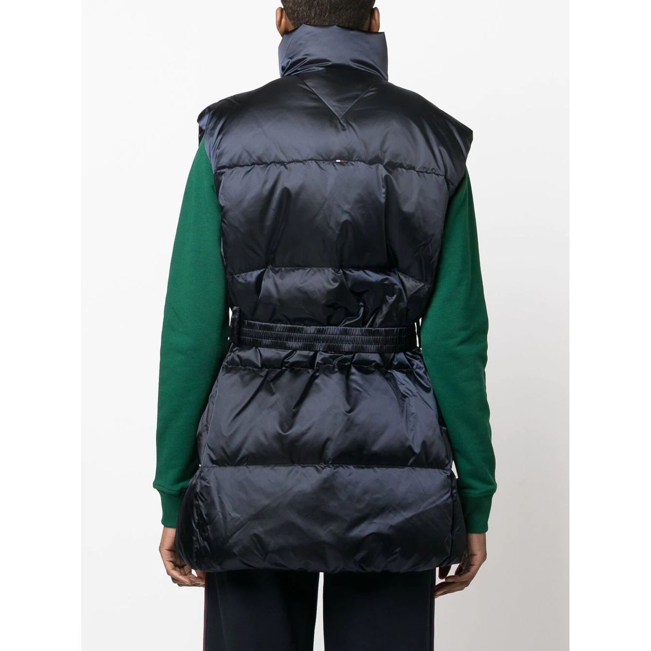 TOMMY HILFIGER Pūkinė liemenė moterims, Mėlyna, Two tone statement puffer vest 4