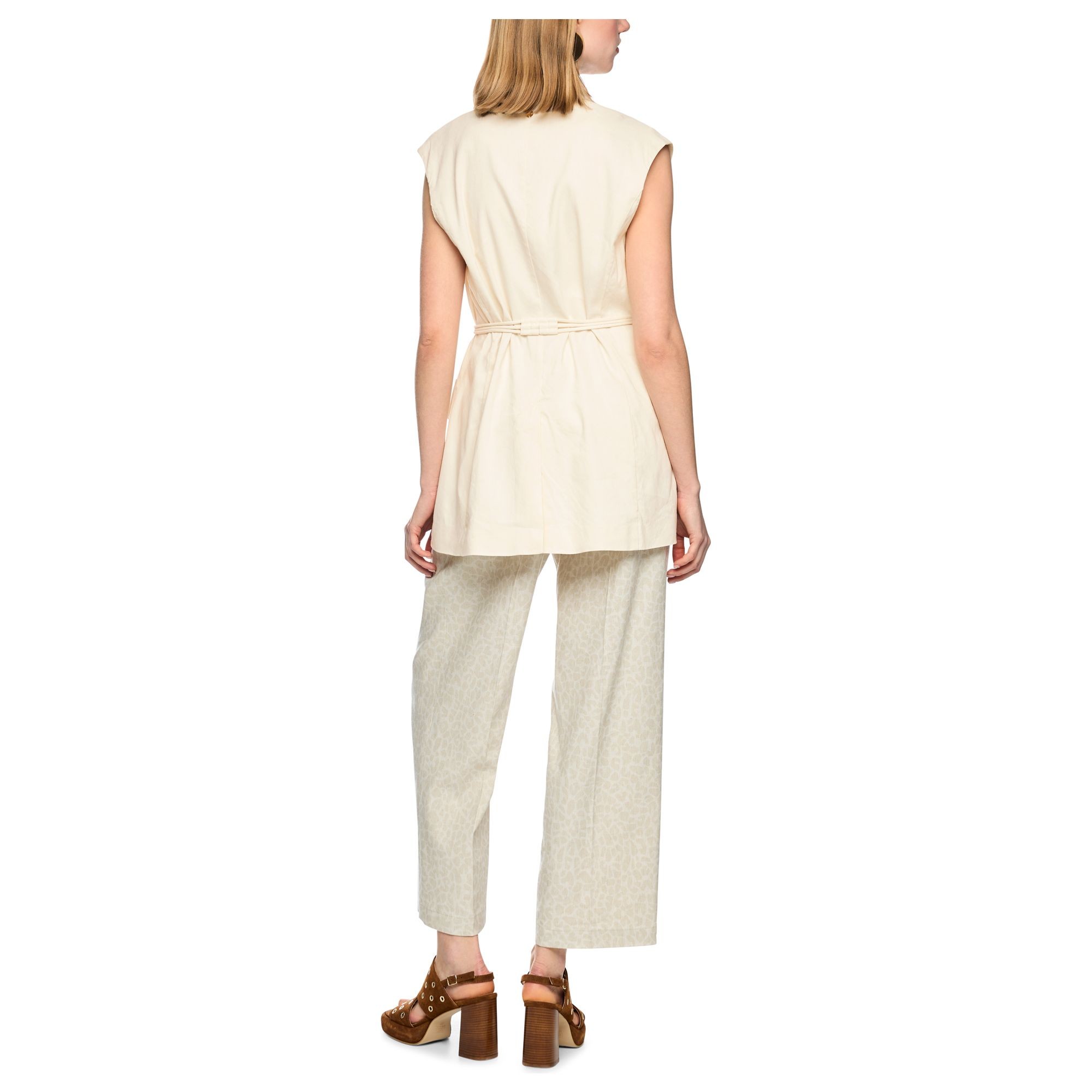 MARC CAIN Paltas moterims, Smėlio, Waistcoat 3